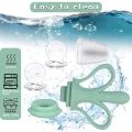 【Happier】 Baby Fruit Feeder,Fresh Food Feeder Baby Banana Teething Toys Set Replacement Mesh Silicone Bags Teethers For Infants Toddlers Silicone Molars【Never Drop From Hand】,For Baby Birthday Gift，Christmas Gift,Christmas Pre. 
