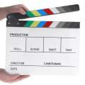 Acrylic Clapboard Dry Erase for TV Film Movie Director Cut Action Scene Clapboard with Marker Pen Eraser Easy Install. 