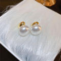 New 2023 New French Elegant Gold Color Bean pliced Pearl Earring Fahion Jewelry Women weet Acceorie Gift. 