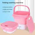 Folding Washing Machine For Clothes With Dryer Bucket Washing For Socks Underwear Mini Washing Machine With Drying Centrifuge. 