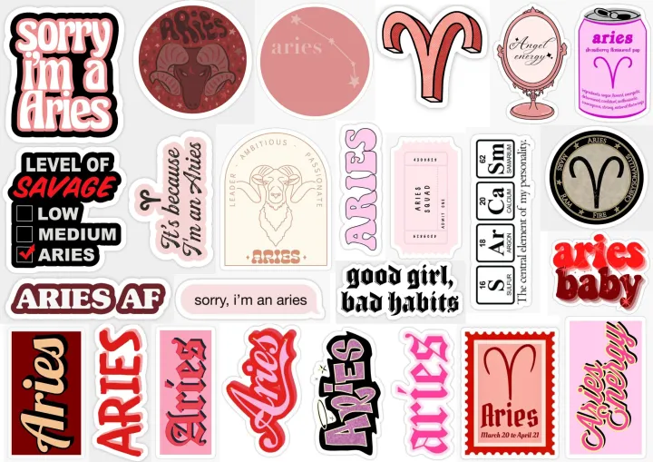 25pcs%20ARIES%20sticker%20pack%20of%20zodiac%20sign%20astrology%20aesthetic%20cute%20design%20cool%20ideal%20for%20decor%20on%20journals%20guitar%20etc%20-%20Image%206