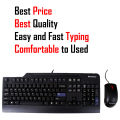 Lenovo Keyboard and Mouse Set - Lenovo Wired USB Keyboard and Mouse - Keyboard Mouse Set Branded - Fast Typing Keyboard Mouse set - USB Keyboard Mouse - Latest Lenovo Keyboard Mouse set for Computer / PC / Laptop. 