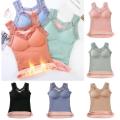 Stretch Fabric Plus Size Thermal Vest Breathable Material Plus Size Lace Thermo Lingerie Top Winter Inner Wear for Cold Weather. 