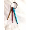 Mini Crochet Hook Set on a keychain – 3 sizes (3mm, 4mm and 5mm) – Crochet Multi Tool. 