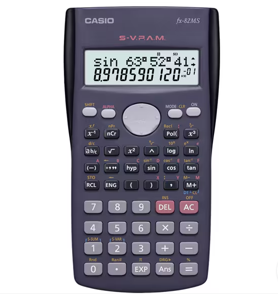 Standard Scientific Calculator with 240 Functions (STAT-data editor, Standard deviation, Regression analysis) and Much More Functions