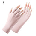 Summer Ice Silk Half Fingers Gloves Women Breathable Thin Fingerless Gloves Outdoor Riding Driving Gloves Sunscreen Mittens. 