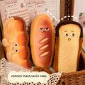 School Supplies Student Unisex Cute Creativity Kawaii Toast Gift Case Bread Pencil. 