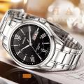 Original Casio - MTP-1384D-1AVDF - Stainless Steel Watch for Men. 