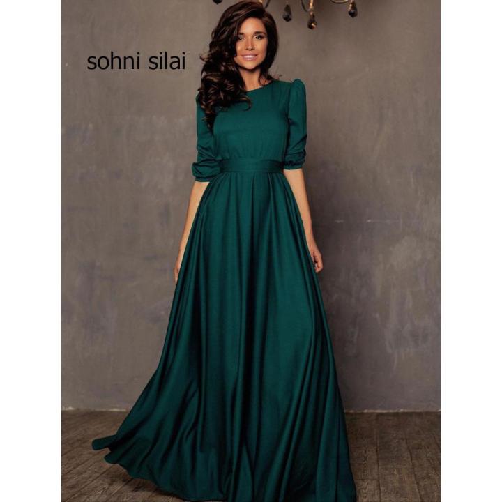 003 Green  Maxi  Dress