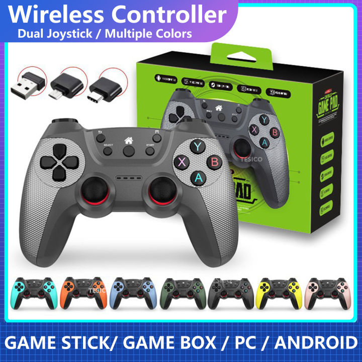 2.4g Wireless controller wireless gamepad for G11PRO RG35XX G10 M8 USB wireless game controller TV Computer Games PC joystick Dual 3D rocker
