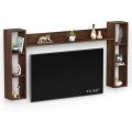 Miltra Engineering Wood Wall Mount TV Top Shelf TV Unit, Wall Decor Floating Shelve Book Shelf Rack Organizer, Décor Display Unit for Living Bed.... 