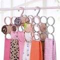15 Hole Scarf Hanger - Multi Scarves Display Hang - Ties Belt Organize Circle Storage Holder - Clothes Hanger with Holes. 