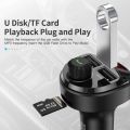 KUULAA Car Charger FM Tran_s_mitter Bluetooth Car Audio MP3 Player TF Card Car Kit 3.4A Dual USB Car Phone Charger For Xiaomi Mi. 