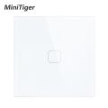 Minitiger EU Standard Touch Switch 1 Gang 1 Way wall Light Touch Screen Switch Crystal Glass Panel With LED. 