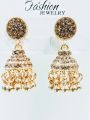 Jhumka Earrings for Girls | Bridal Wedding Jewelry – Elegant Beautiful Golden & Silver Mix Designs. 