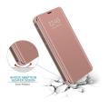 For SAMSUNG galaxy NOTE 8 case Clear View Electroplating Mirror Flip Phone Casing Full Protective Phone Housing cover. 