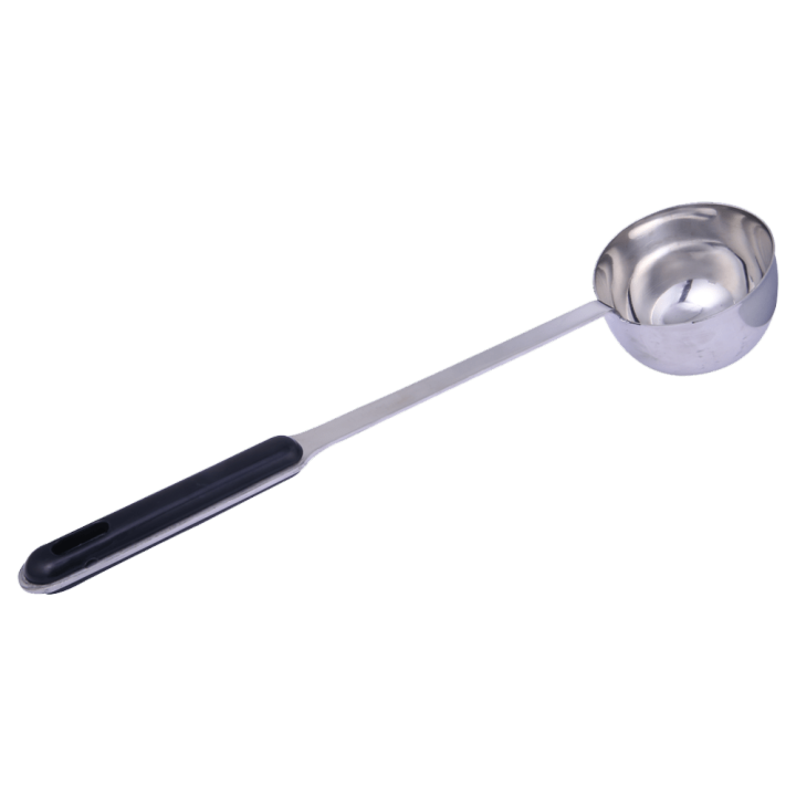 Milk Or Tea Spoon Long Black Handle Heavy Duty Lifetime Stainless Steel
