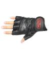 Wrist Wrap Leather Gloves - Black Multipurpose Gloves. 