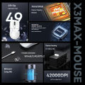 ATTACK SHARK X3MAX PAW3950 Wireless Lightweight E-Sports Gaming Mouse. 