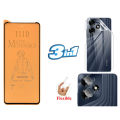 Infinix Hot 30 Ceramic Matte Full Edge to Edge Unbreakable Glass Flexible Protector + Back Protector Jelly Clear Soft Protection Film Transparent Hydrogel Film Protector + 9H Gorilla Flexible Back Camera Protector For Infinix Hot 30 - SigmaTel. 