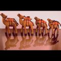 Wooden Camels Set, Set of 4 Camel Sculpture Home Decor, Camel Statue.. 