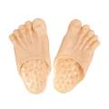 PVC Big Toe Slippers,Fake ,Party Funny Sandals,Halloween Costume Accessories,Funny Feet Slippers , Skin. 