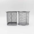 2 Pack Pen Holders, Metal Pencil Holder,Pen Organizer for Desk Office,Three Colors Silver,Black and Pink, Two Kinds of Shapes:Circular and Square (Black). 