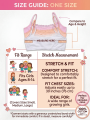 Pack of 3 Teenage Girls Bras – Comfortable Cotton Training Bras for Kids with Elastic Straps. 