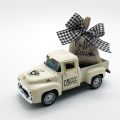 Kids Toy Diecast Coffee Truck Pickup Burlap Sack Model Toys Metal Truck Model Vintage Simulation Mini Coffee Truck Kitchen Decor. 