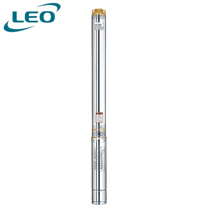 LEO 4XRM-3/10-0.55 , 550 WATT / 0.75 HP  STAINLESS STEEL CLEAN WATER DEEP WELL / BORE HOLE SUBMERSIBLE PUMP WITH CONTROLLER, EURPEON STANDARD