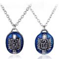 Movie Vampire Diaries Elena Gilbert Charm Necklace Retro Blue Stone Katherine Klaus Pendant Necklace Women. 