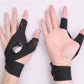 [HOT] Night Light Fishing Gloves Waterproof Led Fingerless Glove Camping Hiking Survival Rescue Multi Light Tool Outdoor Tool. 