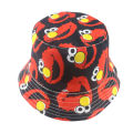 Winfox Summer Cartoon Printing Bucket Hat Cute Fisherman Hats For Women Mens Two Side Reversible Fishing Caps. 