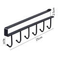 Under Cabinet Storage Rack Kitchen Accessories Organizer 6 Hooks Kitchen Cupboard Shelf Coffee Cup Mug Holder. 