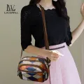LouisWill Women's Bag Shoulder Bag Cross-body Messenger Bohemian Style Splicing Contrast Design Multi Layer Pocket Large Capacity Retro Printing Adjustable Shoulder Straps Zipper Inner Pocket. 