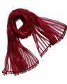Maroon Color Net Dupatta Stole Stoller for Girls and Kids – Stylish and Versatile Light weight Narrow Net Dupatta For Girls Net (lehriya) Dupatta. 