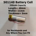 Lithium Polymer Battery Cell With 3.7V & 250mAh Capacity For Bluetooth Earphones And  any where you can Fit This Battery. 