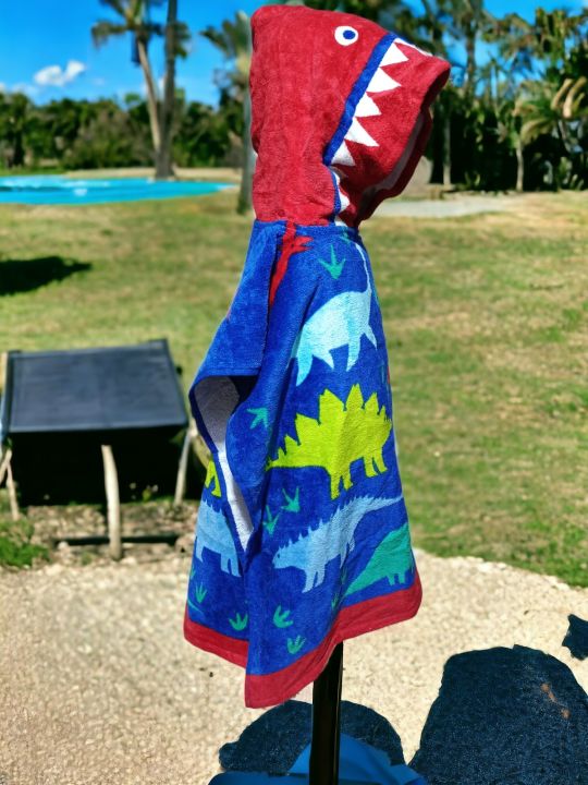 Jungle%20Themed%20Unisex%20Hooded%20Towel%20Poncho%20For%20Kids%20%7C%20Dinosaur%20Hooded%20Towel%20Poncho%20%7C%20Tiger%20Hooded%20Poncho%20%7C%20Size%204%20to%206%20Years%20-%20Image%202