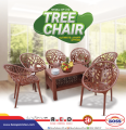 Boss Tree Chairs (BP-313) (Pack of 6) with Table BP-370 Double shelf  1 Table. 