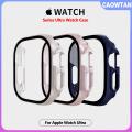Glass+Cover For Apple Watch Ultra case 49mm Bumper Tempered Screen Protector bracelet For Apple watch 8 Accessories Frame shell. 