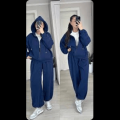 Winter Collection By Sana Saleem Cozy Luxe Winter Tracksuit by Sana Saleem – Oversized Hoodie & Wide-Leg Pants Set for Women. 