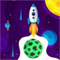 Astro Jump Space Moon Ball Super High Elasticity Rubber Bouncy Ball Multicolor 1pc. 