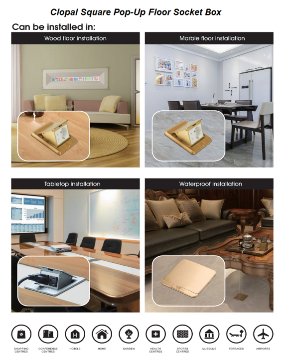 Clopal%20Golden%20Square%20Pop-Up%20Floor%20Multi%20+%20HDMI%20Socket%20With%20Box%20-%20Image%205