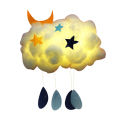 DIY Handmade Cotton Cloud Shape LED Night Light Lamp Home Bedroom Hanging Decor. 