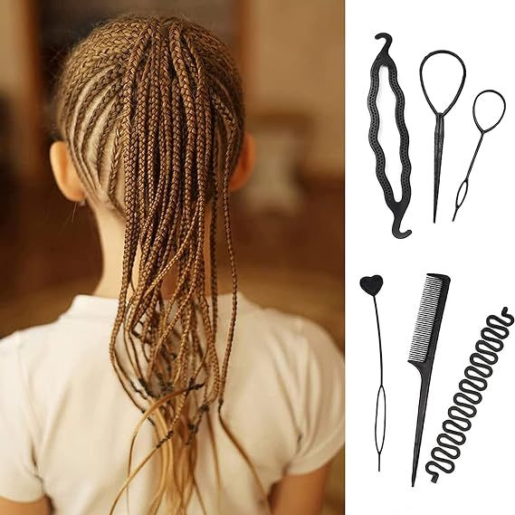6%20Pcs%20Hair%20braiding%20tools-Including%20Hair%20braider,%20Zig%20Zag%20Pony%20tail%20maker,%20Hair%20Bun%20Hair%20styling%20comb%20and%20braiding%20accessories%20for%20Women%20-%20Image%203