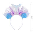 Decorative Head Band Practical Faux Leather Mermaid Tail Exquisite Hairhoop Headband for Home. 