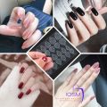 Premium Quality 24 Artificial nails Mix Range Coffin & Normal Size Nails in a Box Included Dotted Glue. 