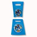 SONIC THEME GOODY BAGS FABRIC MATERIAL ( PACK OF 10 ) BIRTHDAY DECORATION SET. 