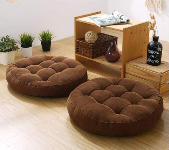 Velvet%20Round%20Floor%20Cushion%20Set%20of%202%20%E2%80%93%2024x24%20Inch%20Soft%20Ball%20Fiber%20Filled%20Sofa%20&%20Seating%20Pillows%20-%20Image%202