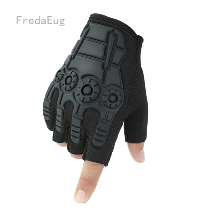 【Top mobile】Popcorn Outdoor Sports Cycling Special Forces Military Fighting Tactics Half Finger Live Props
